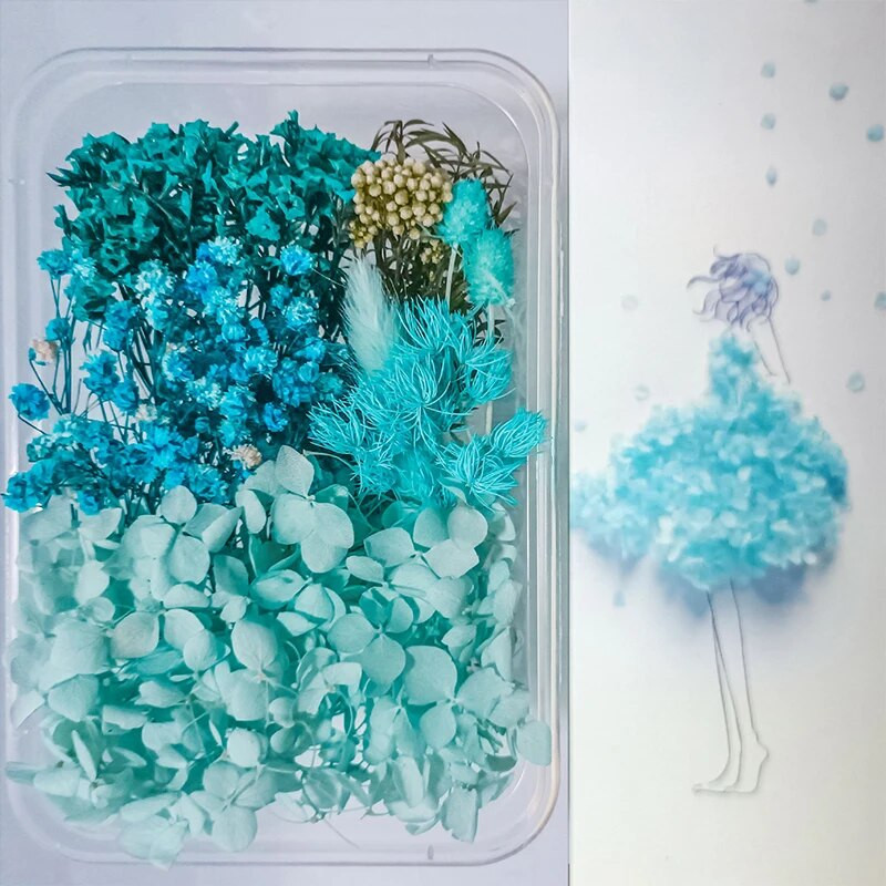 Vegyes természetes virágok mobiltelefon-tok készítéséhez Aromaterápiás kézműves epoxigyanta DIY medál nyaklánc ékszer kézműves új