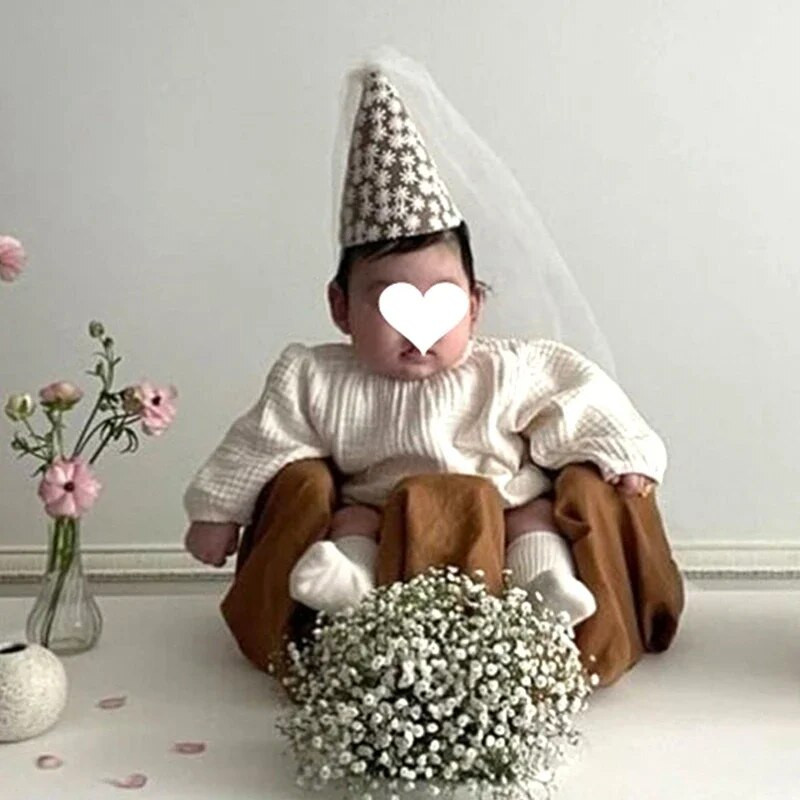 Narodeninová čiapka so sedmokráskou, narodeninová dekorácia, detská narodeninová čiapka, výročná čiapka, kvetinová čiapka pre bábätká, slávnostné párty potreby, doplnky na oslavu