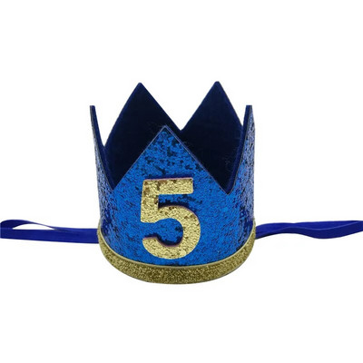 Chicinlife Bebeluş Fata Băiat Unu 1 2 3 4 5 6 7 8 9 Ani Pălărie pentru Aniversare Coroană Bentite Decorare pentru petrecere de aniversare Decorativ pentru păr