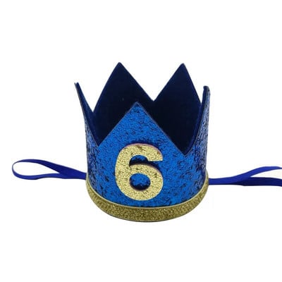 Chicinlife Bebeluş Fata Băiat Unu 1 2 3 4 5 6 7 8 9 Ani Pălărie pentru Aniversare Coroană Bentite Decorare pentru petrecere de aniversare Decorativ pentru păr