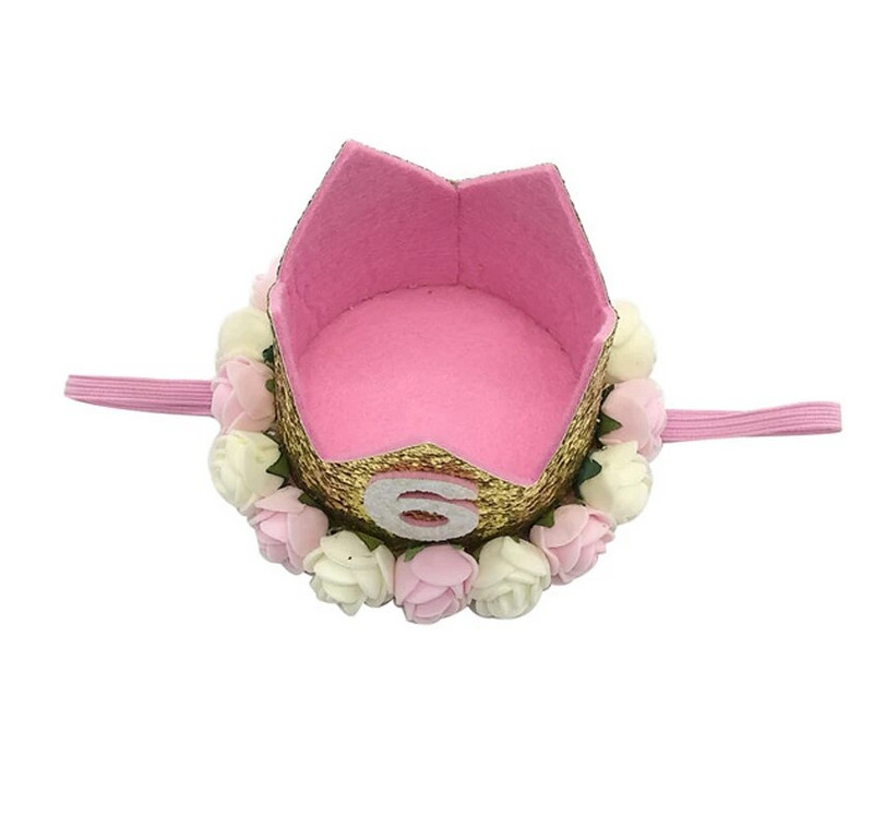 Chicinlife Bebeluş Fata Băiat Unu 1 2 3 4 5 6 7 8 9 Ani Pălărie pentru Aniversare Coroană Bentite Decorare pentru petrecere de aniversare Decorativ pentru păr