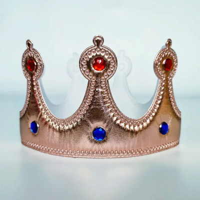 Felnőtt Gyermekek Születésnapi Korona Kalap Arany King Gyémánt Fejdísz Haj Kiegészítők Torta dekoráció