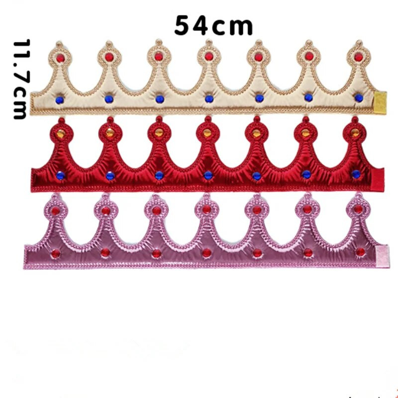 Felnőtt Gyermekek Születésnapi Korona Kalap Arany King Gyémánt Fejdísz Haj Kiegészítők Torta dekoráció