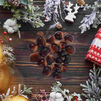 Коледна украса Домашна кухня Дисплей за модел на храна Изкуствени ядки Изкуствени декорации Занаятчийски фалшив кестен