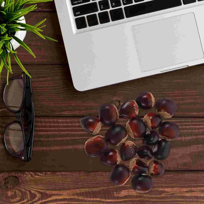 Kalėdų papuošimai Namų virtuvė Maisto modeliai Ekranas Dirbtiniai riešutai Dirbtiniai papuošalai Amatai netikras kaštonas