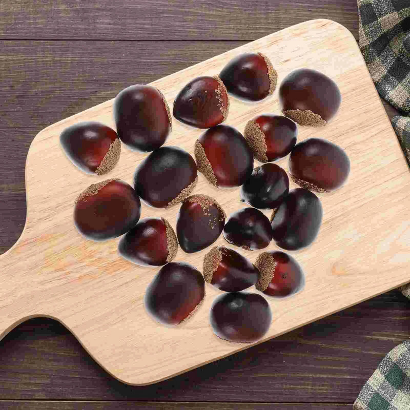 Kalėdų papuošimai Namų virtuvė Maisto modeliai Ekranas Dirbtiniai riešutai Dirbtiniai papuošalai Amatai netikras kaštonas