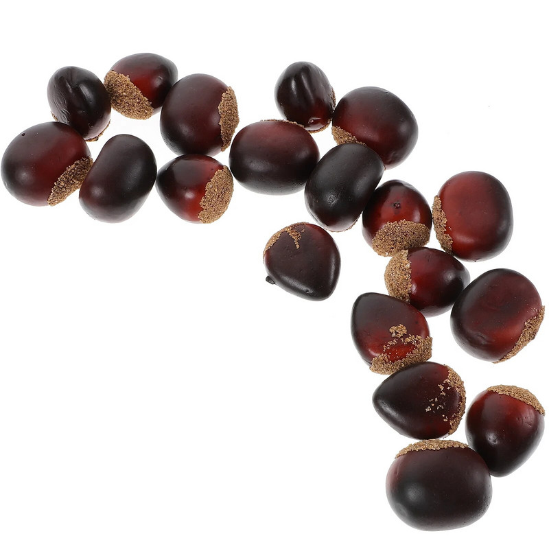 Kalėdų papuošimai Namų virtuvė Maisto modeliai Ekranas Dirbtiniai riešutai Dirbtiniai papuošalai Amatai netikras kaštonas