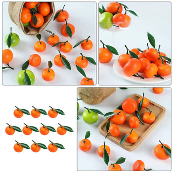10 τμχ Τεχνητά Φρούτα Πορτοκάλια Αξεσουάρ για Διακόσμηση Μοντέλων Σπιτιού Διακοσμητικά Fake Mandarin Prop Μοντέλα Διακοσμητικά