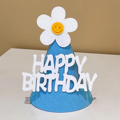 Korėjos veltinio gimtadienio skrybėlė Kūrybiškos „pasidaryk pats“ vainikinės kepurės su virve Mielos vaikų naminių šunų lanko kepuraitės 2022 m. Kalėdų Naujųjų metų dekoras