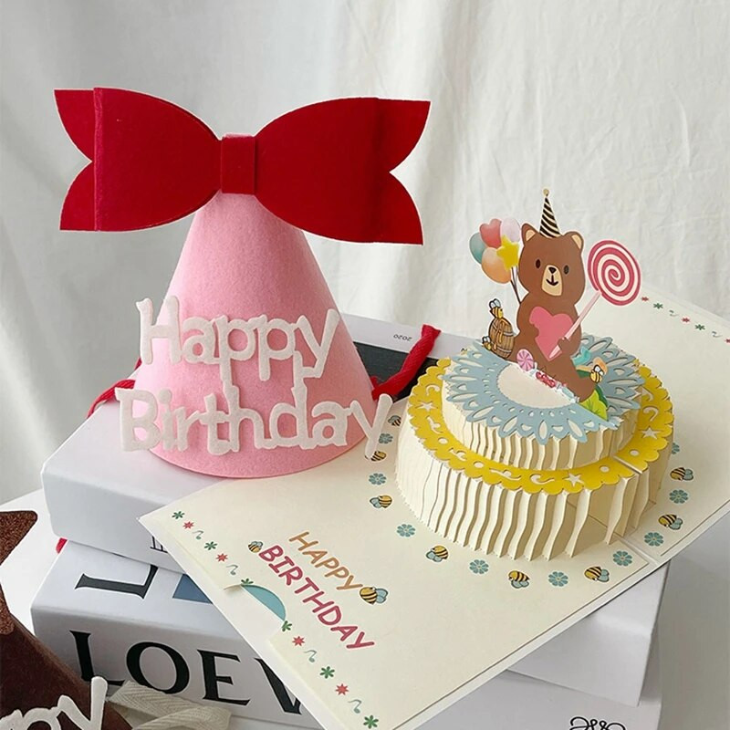 Korėjos veltinio gimtadienio skrybėlė Kūrybiškos „pasidaryk pats“ vainikinės kepurės su virve Mielos vaikų naminių šunų lanko kepuraitės 2022 m. Kalėdų Naujųjų metų dekoras