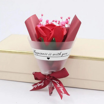 1 бр. Прекрасен сапун Розови цветя Перфектна опаковка Богата пяна Изсушен красив външен вид Ароматизирани цветя Сапун