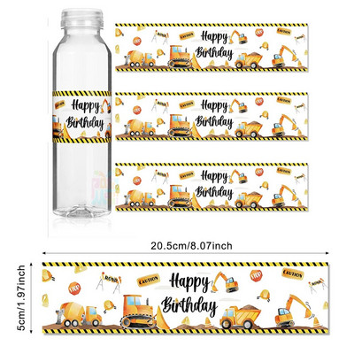 Etichete autocolante pentru sticlă de apă, 6 bucăți, pălărie, șapcă de hârtie pentru copii, decorațiuni pentru petrecerea de aniversare, junglă, sirenă, fluture