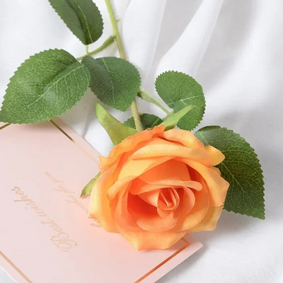 1 vnt. modeliavimo kampo rožė Dirbtinio šilko kampinės rožių gėlės Šilko namų dekoravimo netikros rožių vestuvių vakarėlio gėlės imitacinės gėlės