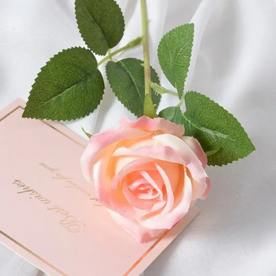 1 vnt. modeliavimo kampo rožė Dirbtinio šilko kampinės rožių gėlės Šilko namų dekoravimo netikros rožių vestuvių vakarėlio gėlės imitacinės gėlės