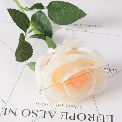 1 vnt. modeliavimo kampo rožė Dirbtinio šilko kampinės rožių gėlės Šilko namų dekoravimo netikros rožių vestuvių vakarėlio gėlės imitacinės gėlės