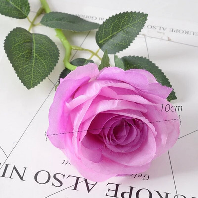 1 vnt. modeliavimo kampo rožė Dirbtinio šilko kampinės rožių gėlės Šilko namų dekoravimo netikros rožių vestuvių vakarėlio gėlės imitacinės gėlės