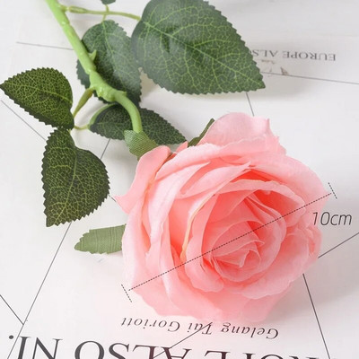 1 vnt. modeliavimo kampo rožė Dirbtinio šilko kampinės rožių gėlės Šilko namų dekoravimo netikros rožių vestuvių vakarėlio gėlės imitacinės gėlės