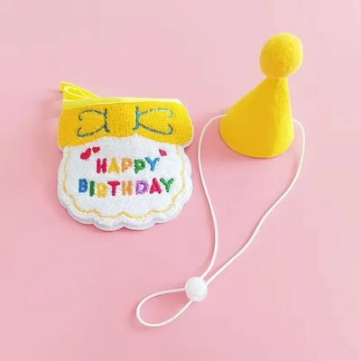 Ins Dog Cat Gimtadienio vakarėlio kepurė Miela naminio gyvūno gimtadienio vakarėlis Apsirengimas Gimtadienio vakarėliu iš naminių gyvūnėlių audeklo Seilinukai Kepurės Fotografijos reikmenys Gimtadienio reikmenys