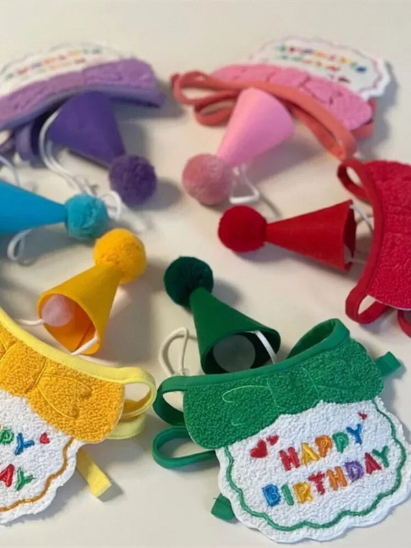 Ins Dog Cat Gimtadienio vakarėlio kepurė Miela naminio gyvūno gimtadienio vakarėlis Apsirengimas Gimtadienio vakarėliu iš naminių gyvūnėlių audeklo Seilinukai Kepurės Fotografijos reikmenys Gimtadienio reikmenys