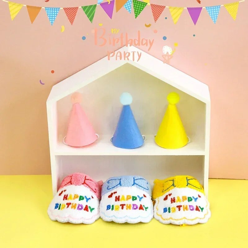 Ins Dog Cat Gimtadienio vakarėlio kepurė Miela naminio gyvūno gimtadienio vakarėlis Apsirengimas Gimtadienio vakarėliu iš naminių gyvūnėlių audeklo Seilinukai Kepurės Fotografijos reikmenys Gimtadienio reikmenys