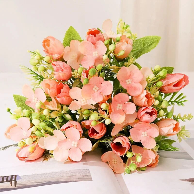 Umjetni cvijet Rafija Tulipan Cvijet magnolije Fotografija Ornament Dekoracija doma Lažni cvijet