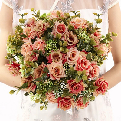 Prekrasna imitacija ruže božur Uvijena ruža Svileni cvijet DIY Home Garden Party Dekoracija vjenčanja Umjetno cvijeće Dekoracija doma