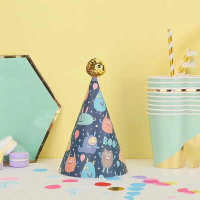 Animacinių filmų monstras, dinozauras, astronauto gimtadienio kepuraitės, „pasidaryk pats“ gimtadienio kepuraitės, skirtos suaugusiems vaikams „Baby Shower“ gimtadienio šventės dekoracijos