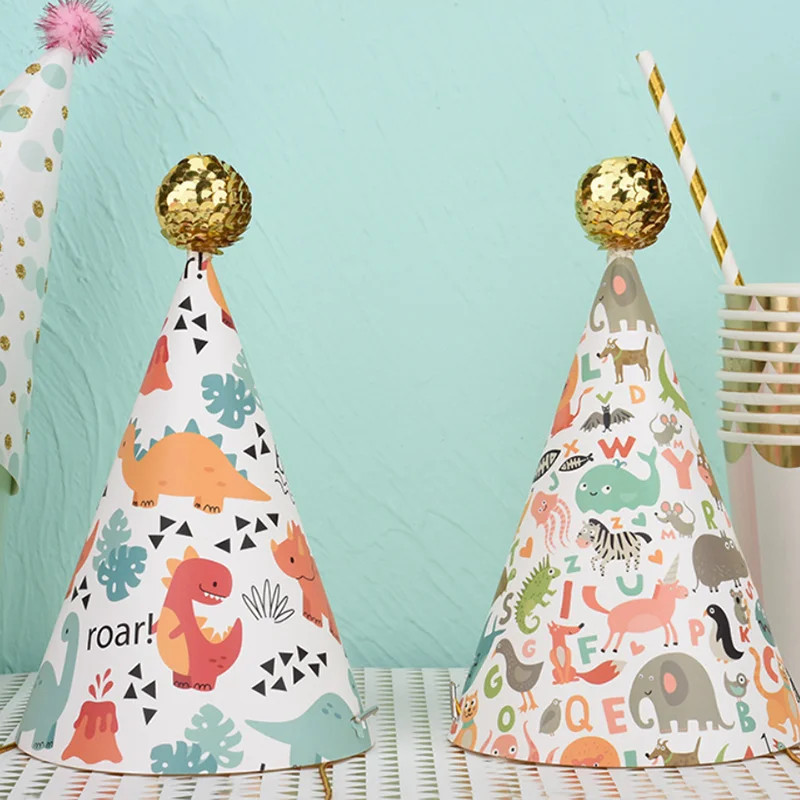 Animacinių filmų monstras, dinozauras, astronauto gimtadienio kepuraitės, „pasidaryk pats“ gimtadienio kepuraitės, skirtos suaugusiems vaikams „Baby Shower“ gimtadienio šventės dekoracijos