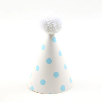 Spalvinga vakarėlio žvaigždė Pompom kūgio popierinė kepurė kūdikiams vaikams Vaikų gimtadienio Kalėdų dovanos galvos apdangalas