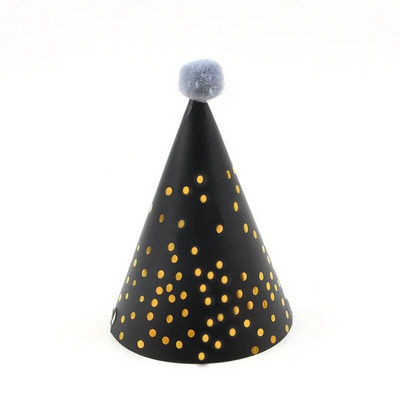 Spalvinga vakarėlio žvaigždė Pompom kūgio popierinė kepurė kūdikiams vaikams Vaikų gimtadienio Kalėdų dovanos galvos apdangalas
