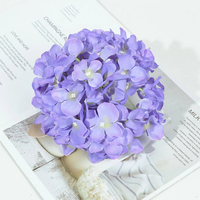 1 vnt. 20 cm dirbtinės hortenzijos gėlių galvutė, skirta „pasidaryk pats“ girliandos gėlių sienų fotografijai fono vestuvių arka namų sodo dekoravimui