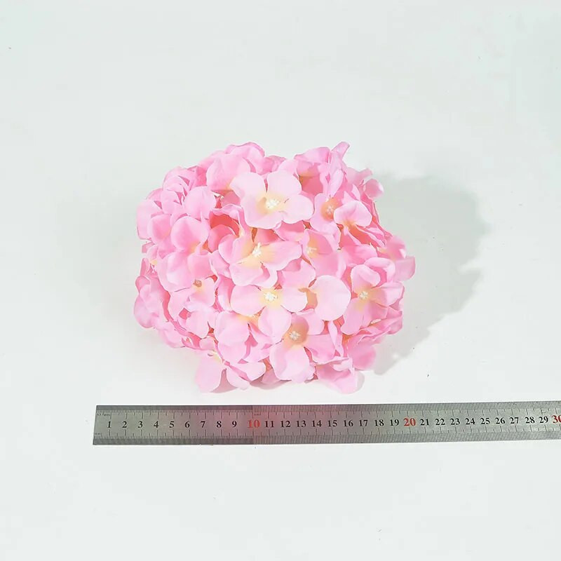 1 vnt. 20 cm dirbtinės hortenzijos gėlių galvutė, skirta „pasidaryk pats“ girliandos gėlių sienų fotografijai fono vestuvių arka namų sodo dekoravimui