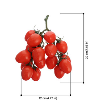 Σουβλάκια προσομοίωσης φρούτων Αφρός ψεύτικα στηρίγματα ντεκόρ ντομάτας Faux φυτά Μοντέλο μίσχοι βατόμουρο Πλαστικά ντοματίνια διακόσμηση