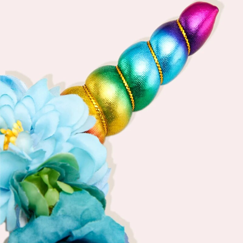 Nauja vienaragio galvos juosta vaikiška galvos juosta blizgučiais kačių ausimis imituota gėlių galvos apdangalas Kalėdų šventiniai plaukų aksesuarai