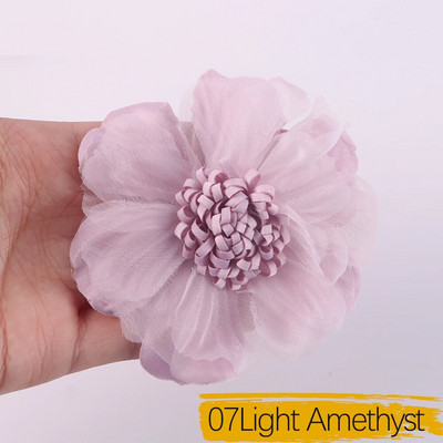 1 KOM Veliki ručno rađeni umjetni cvijet od šifonske tkanine za vjenčanicu Odjeća Šeširi Dekoracija za glavu DIY