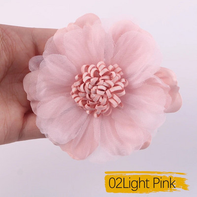 1 KOM Veliki ručno rađeni umjetni cvijet od šifonske tkanine za vjenčanicu Odjeća Šeširi Dekoracija za glavu DIY