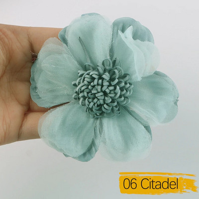 1 KOM Veliki ručno rađeni umjetni cvijet od šifonske tkanine za vjenčanicu Odjeća Šeširi Dekoracija za glavu DIY