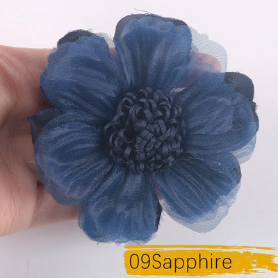 1 KOM Veliki ručno rađeni umjetni cvijet od šifonske tkanine za vjenčanicu Odjeća Šeširi Dekoracija za glavu DIY