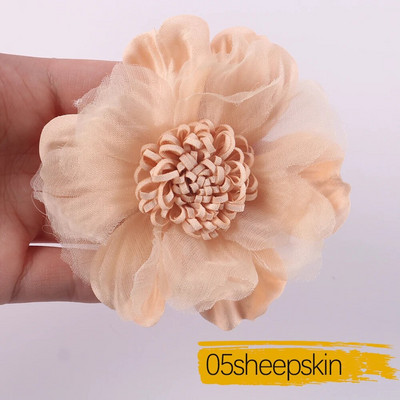 1 KOM Veliki ručno rađeni umjetni cvijet od šifonske tkanine za vjenčanicu Odjeća Šeširi Dekoracija za glavu DIY