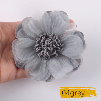 1 KOM Veliki ručno rađeni umjetni cvijet od šifonske tkanine za vjenčanicu Odjeća Šeširi Dekoracija za glavu DIY