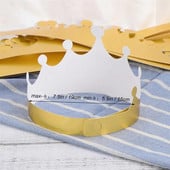 12 ks detských papierových korunových párty klobúkov na fotenie na oslavu narodenín, tému večierkov, detskej sprchy, svadobnej sprchy.