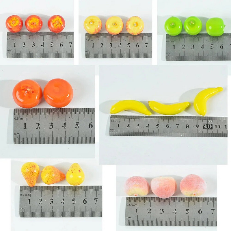60 de bucăți Mini Fructe Artificiale Legume De Măr Pentru Nunta Decorarea Casei DIY Simulare Cadou de Crăciun Artizanat cu fructe false