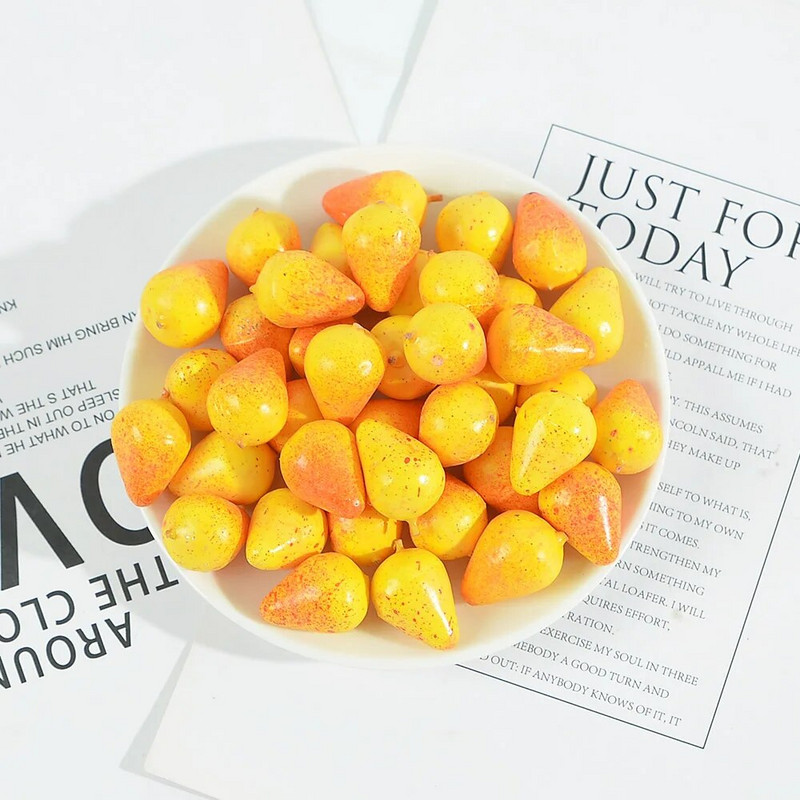 60 de bucăți Mini Fructe Artificiale Legume De Măr Pentru Nunta Decorarea Casei DIY Simulare Cadou de Crăciun Artizanat cu fructe false