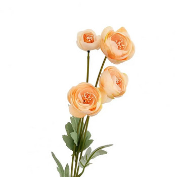 Сватбена симулация Цвете 4 глави Роса Лотос Камелия Реалистични неувяхващи Изкуствени цветя с ниска поддръжка