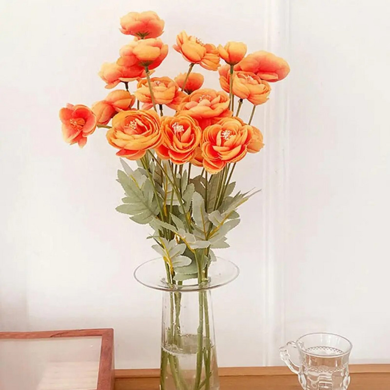 Cvijet za simulaciju vjenčanja 4 glavice Rosa Lotus Camellia Realistično umjetno cvijeće koje ne blijedi i nije potrebno održavanje