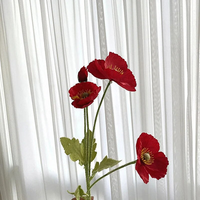 Umjetno svileno cvijeće maka za uređenje doma Vjenčani svadbeni buket Umjetni cvijet maka Središnji stol Dekoracija sobe