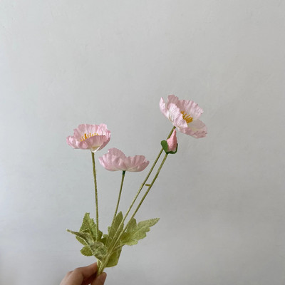 Umjetno svileno cvijeće maka za uređenje doma Vjenčani svadbeni buket Umjetni cvijet maka Središnji stol Dekoracija sobe