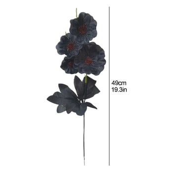 49cm 4-Fork Mini Poppy Branch Silk Artificial Flower Simulation Poppies Flowers Διακόσμηση γάμου σπιτιού Φωτογραφικά στηρίγματα