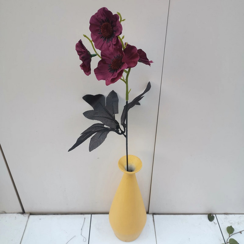 49 cm 4 šakučių mini aguonų šakelė šilko dirbtinės gėlės imitacija aguonos gėlės namų vestuvių dekoravimo fotografijos rekvizitai