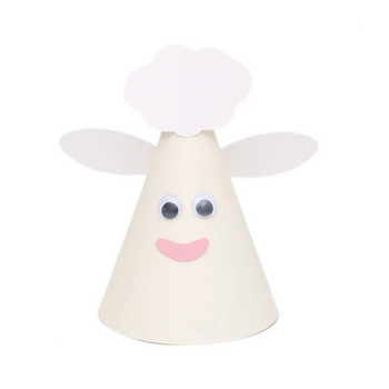 1 τεμ. DIY καπέλο για πάρτι γενεθλίων για την ημέρα των παιδιών Καπέλο ζώων Zodiac Ox Καπέλα από κώνο αγελάδας DIY φωτογραφικά στηρίγματα για παιδιά Προμήθειες για ντους μωρών